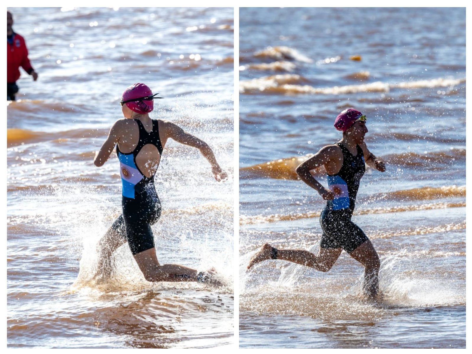 Emilia Vargas y Luna Román se tiran al Paraná.