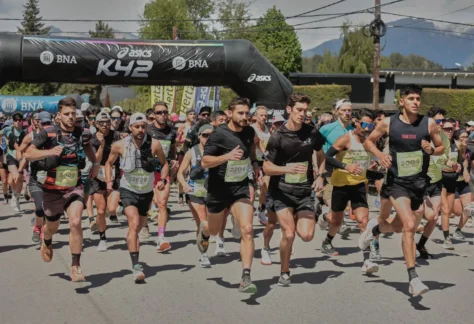 Largada de los 21 km del Asics K42.