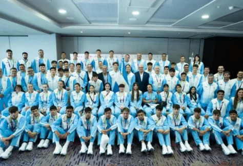 La delegación argentina.