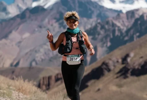 Luciana Balbi en la Aconcagua Ultra Trail.