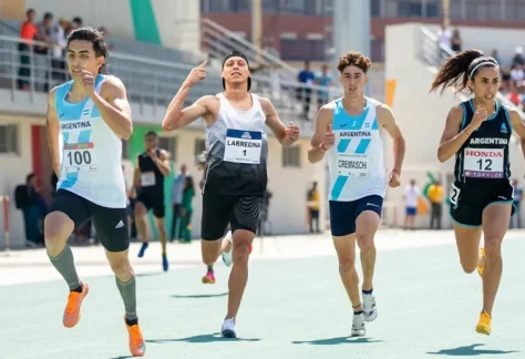 Atletas argentinos buscan la gloria. Imagen creada con IA.