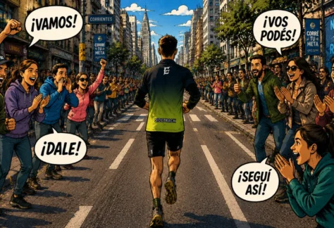 A Juan no lo detiene ninguna adversidad. Le gusta correr en la calle porque recibe el aliento de la gente.