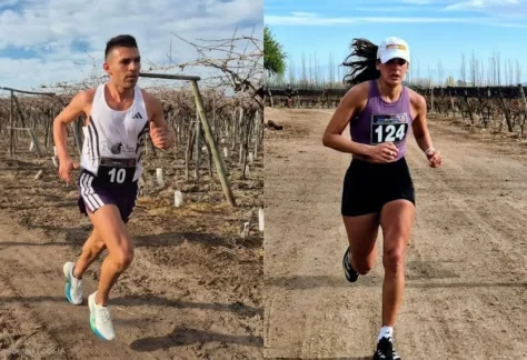 Bruno Barsotti y Belén Alegre en la Maratón Algarrobo Grande Entre Viñas.