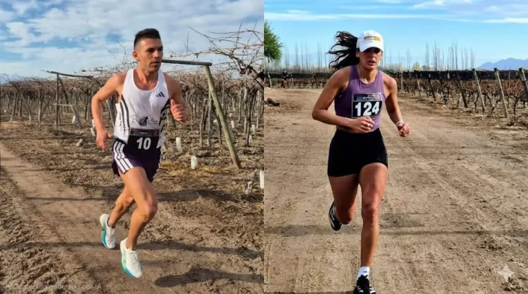 Bruno Barsotti y Belén Alegre en la Maratón Algarrobo Grande Entre Viñas.