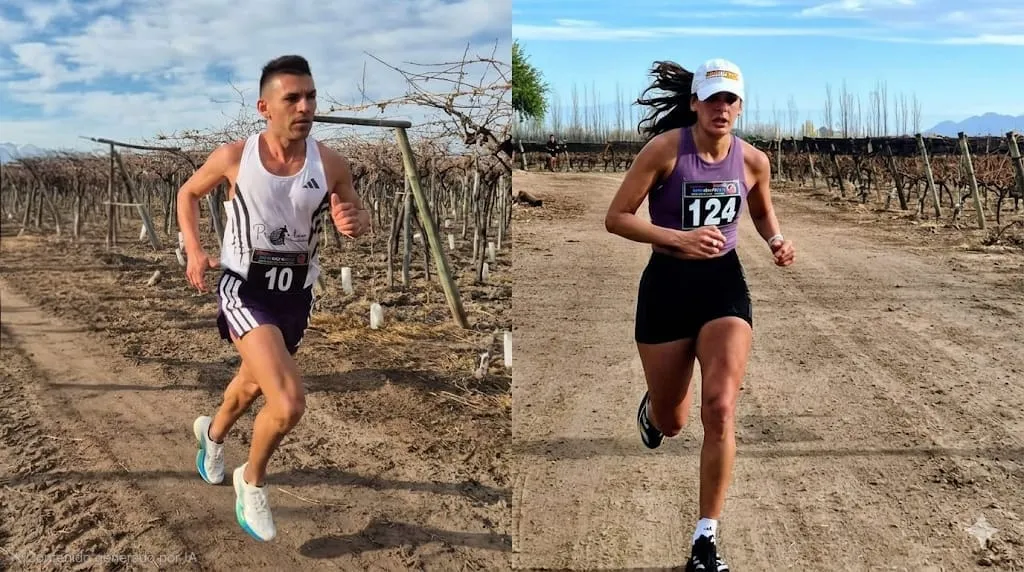 Bruno Barsotti y Belén Alegre en la Maratón Algarrobo Grande Entre Viñas.