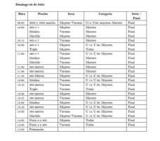 Programa del domingo 2 de julio.